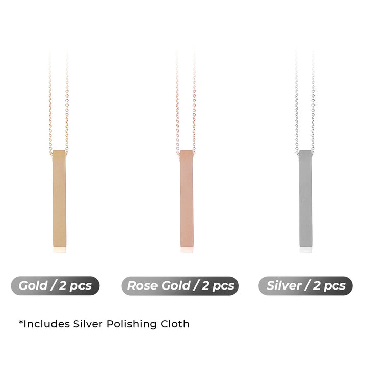 Stainless Steel Vertical Bar Necklace