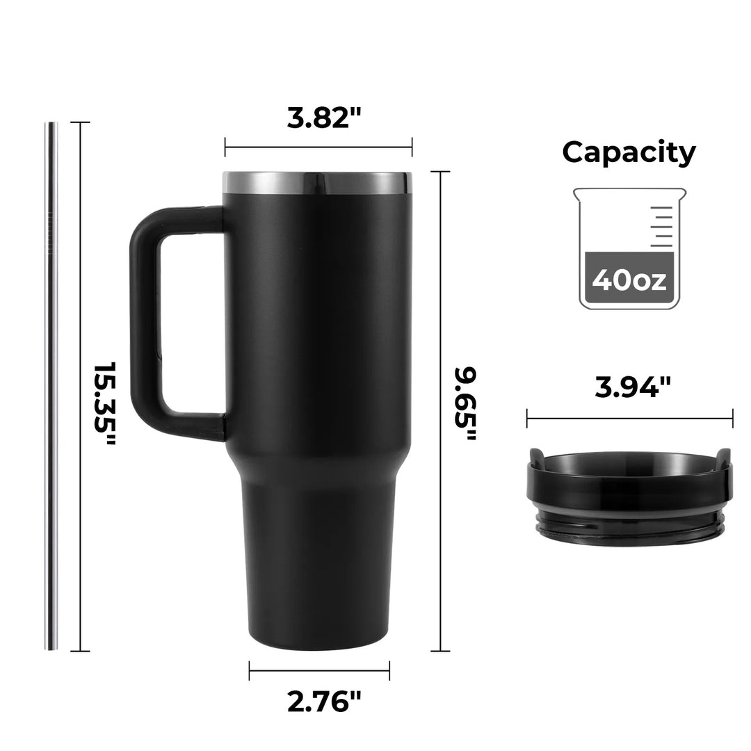 Stainless Steel Tumbler with Removable Handle
