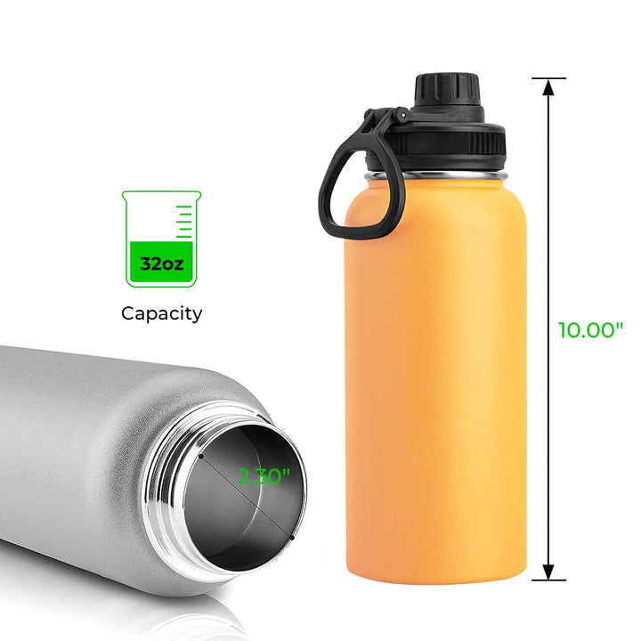 32oz Stainless Steel Insulated Water Bottle & Chug Cap