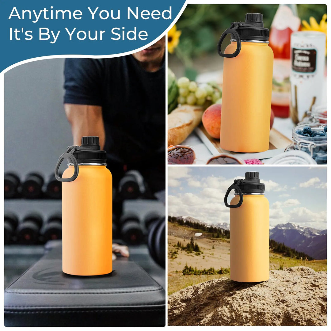 32oz Stainless Steel Insulated Water Bottle & Chug Cap