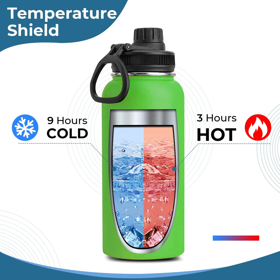 32oz Stainless Steel Insulated Water Bottle & Chug Cap