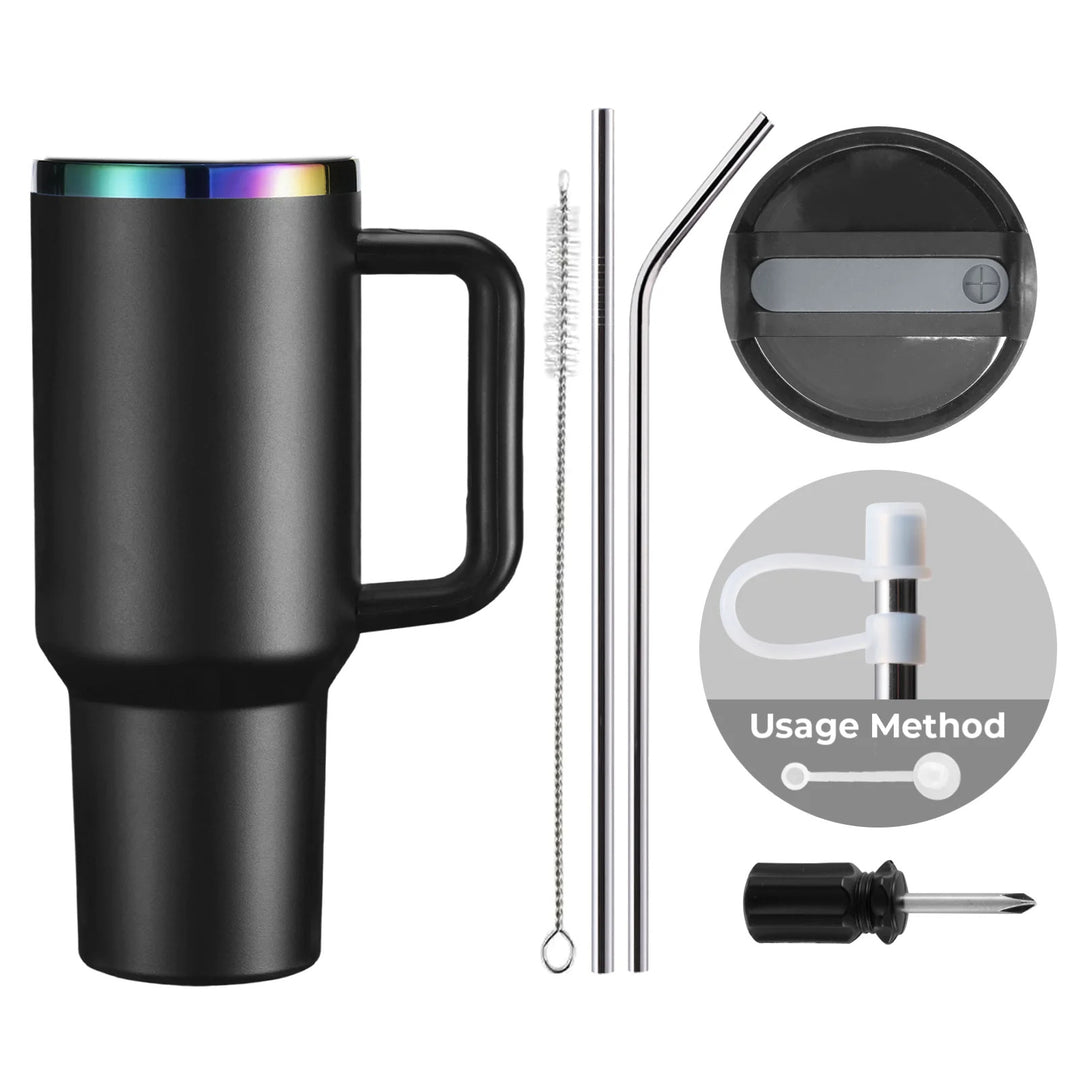 Stainless Steel Tumbler with Removable Handle