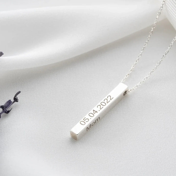 Stainless Steel Vertical Bar Necklace