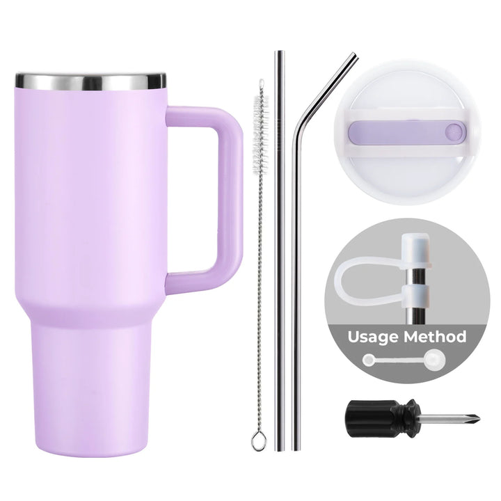 Stainless Steel Tumbler with Removable Handle