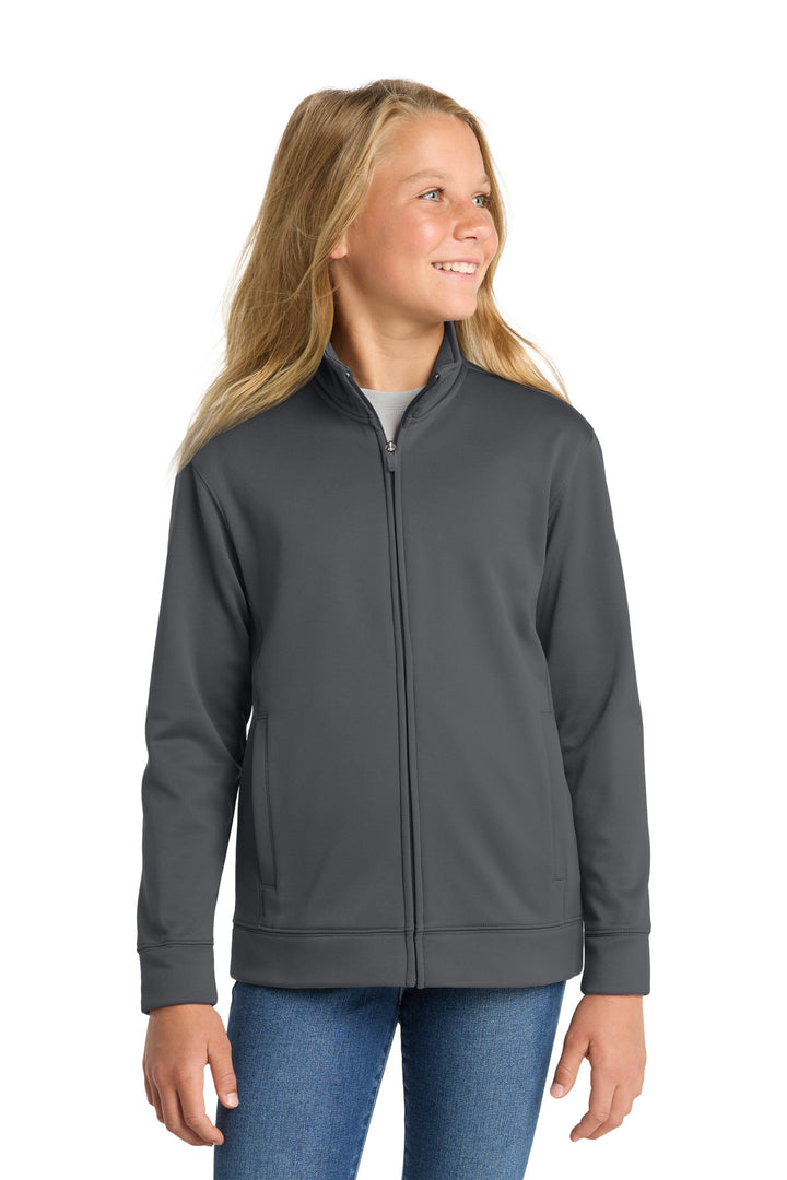 Sport-Tek® Youth Sport-Wick® Fleece Full-Zip Jacket.  YST241