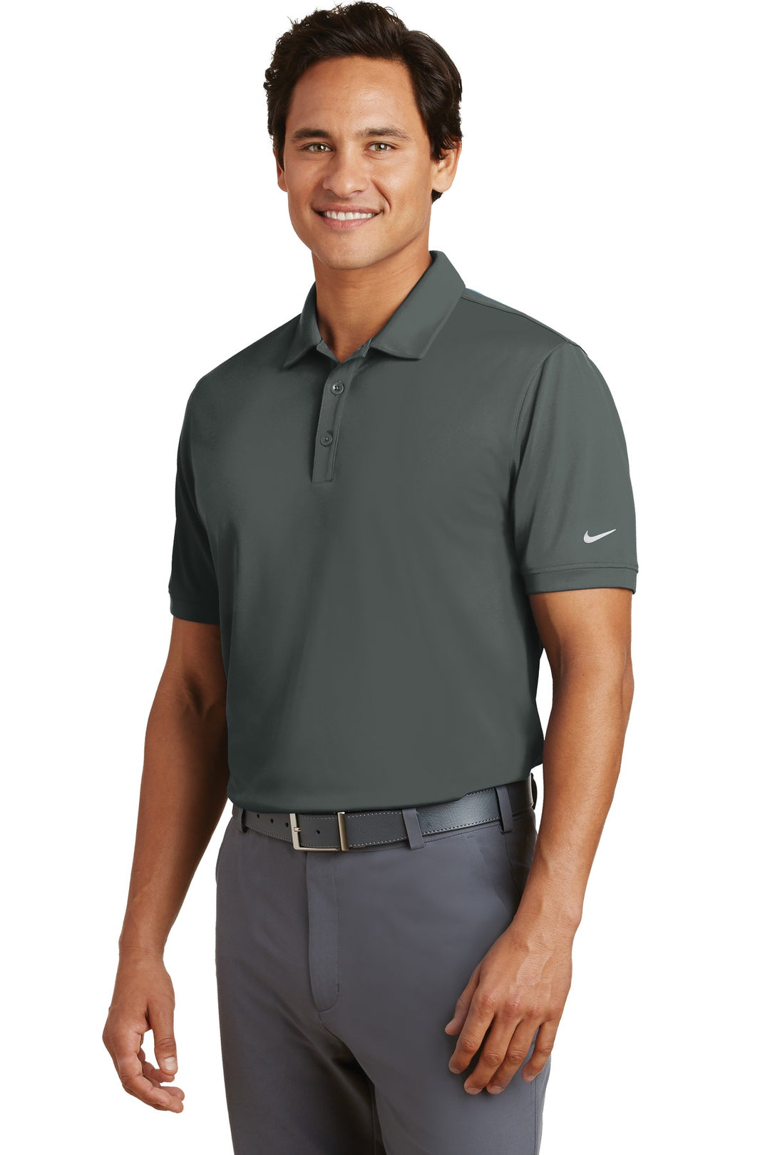 Anthracite Nike Dri-FIT Players Modern Fit Polo. 799802