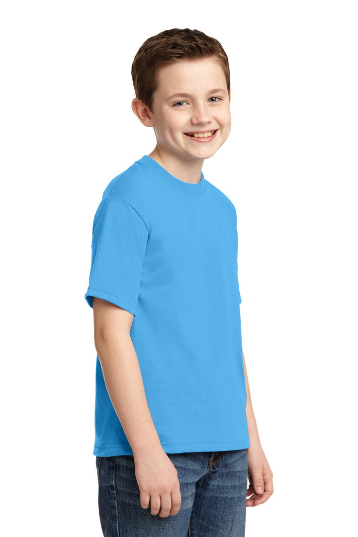 Aquatic Blue Jerzees - Youth Dri-Power 50/50 Cotton/Poly T-Shirt. 29B