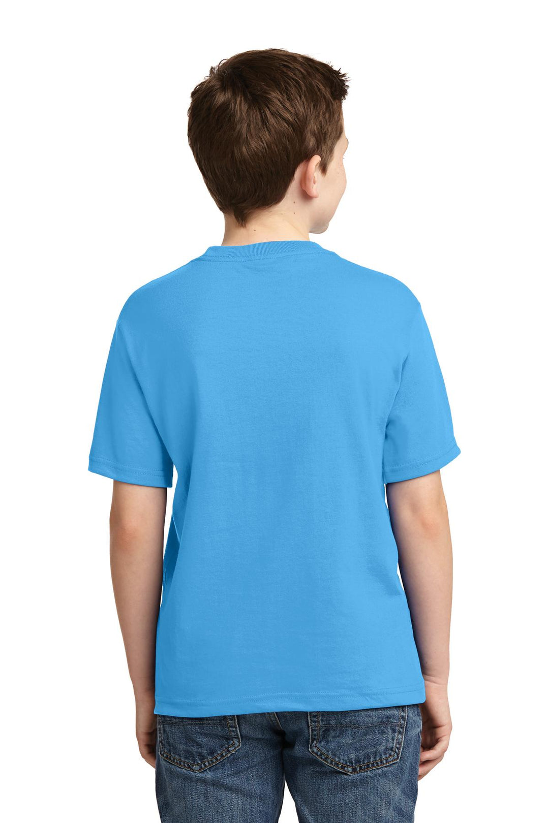 Aquatic Blue Jerzees - Youth Dri-Power 50/50 Cotton/Poly T-Shirt. 29B