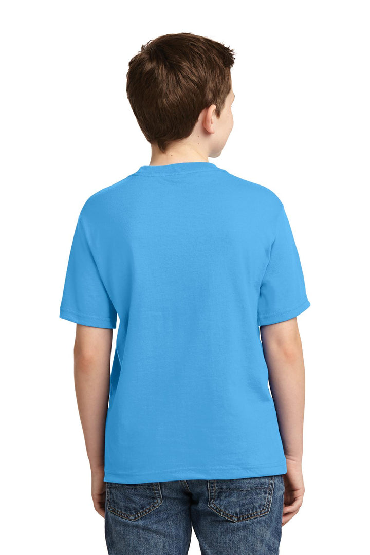 Aquatic Blue Jerzees - Youth Dri-Power 50/50 Cotton/Poly T-Shirt. 29B