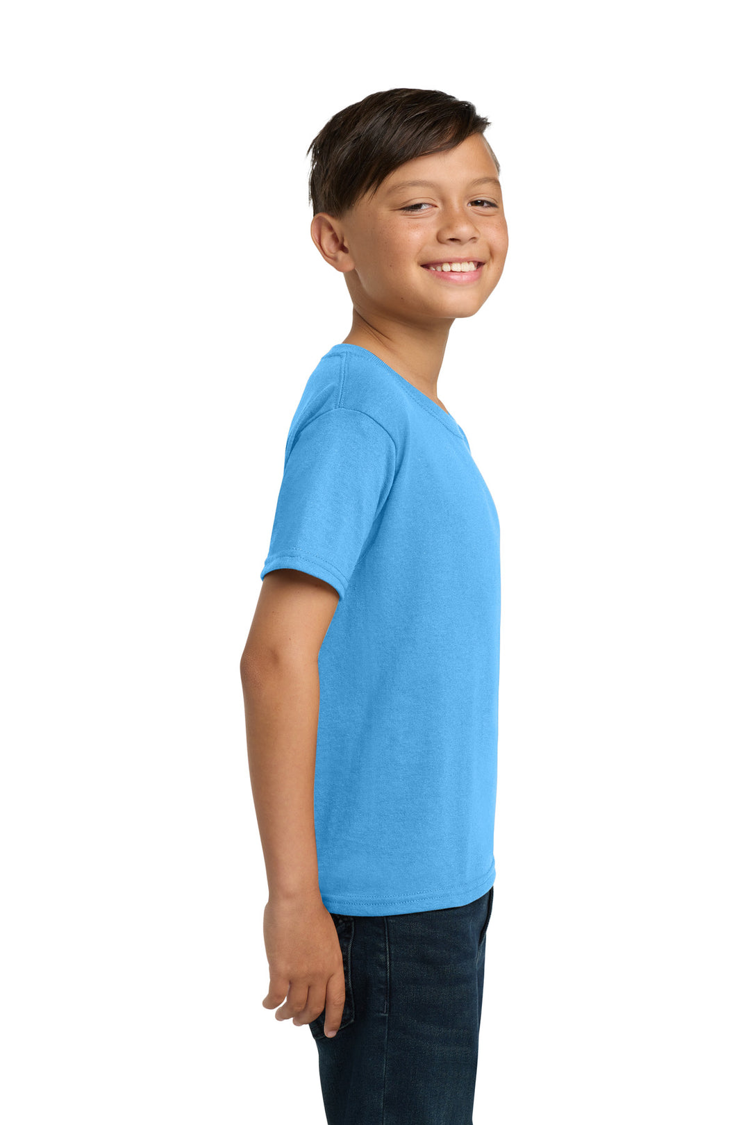 Aquatic Blue Jerzees - Youth Dri-Power 50/50 Cotton/Poly T-Shirt. 29B