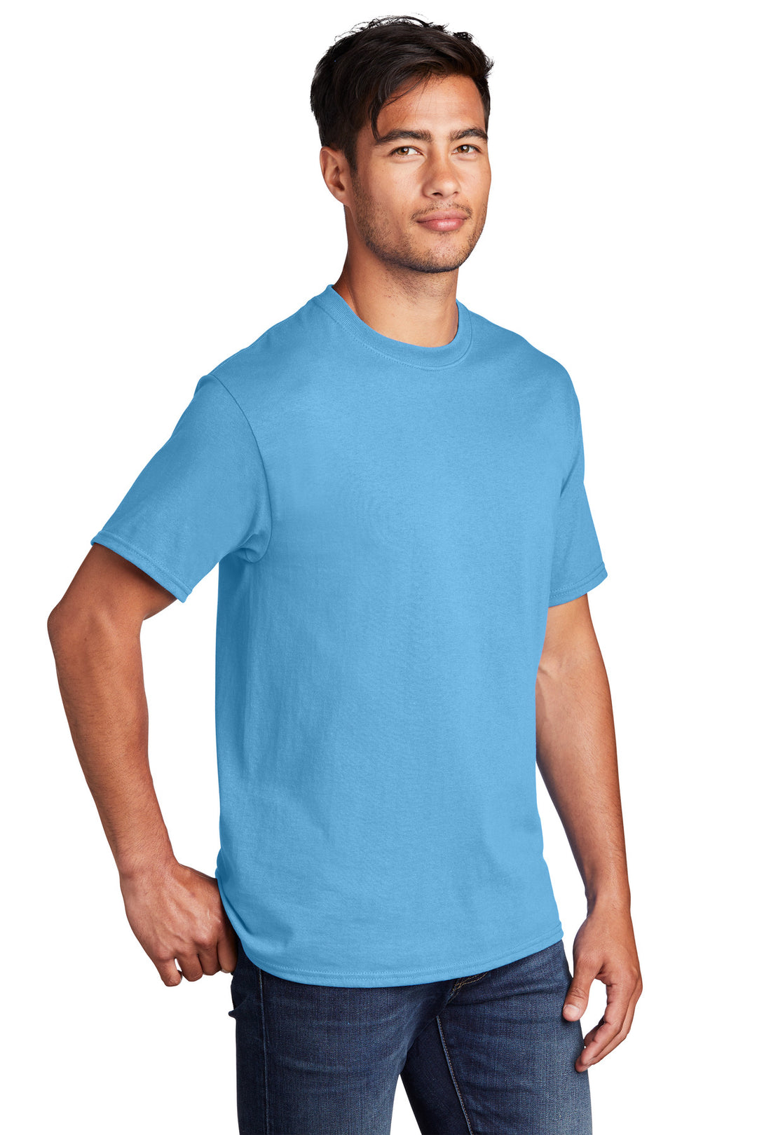 Aquatic Blue Port & Company - Core Cotton Tee. PC54
