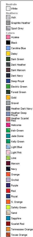 Ash Gildan DryBlend 50 Cotton/50 Poly T-Shirt. 8000