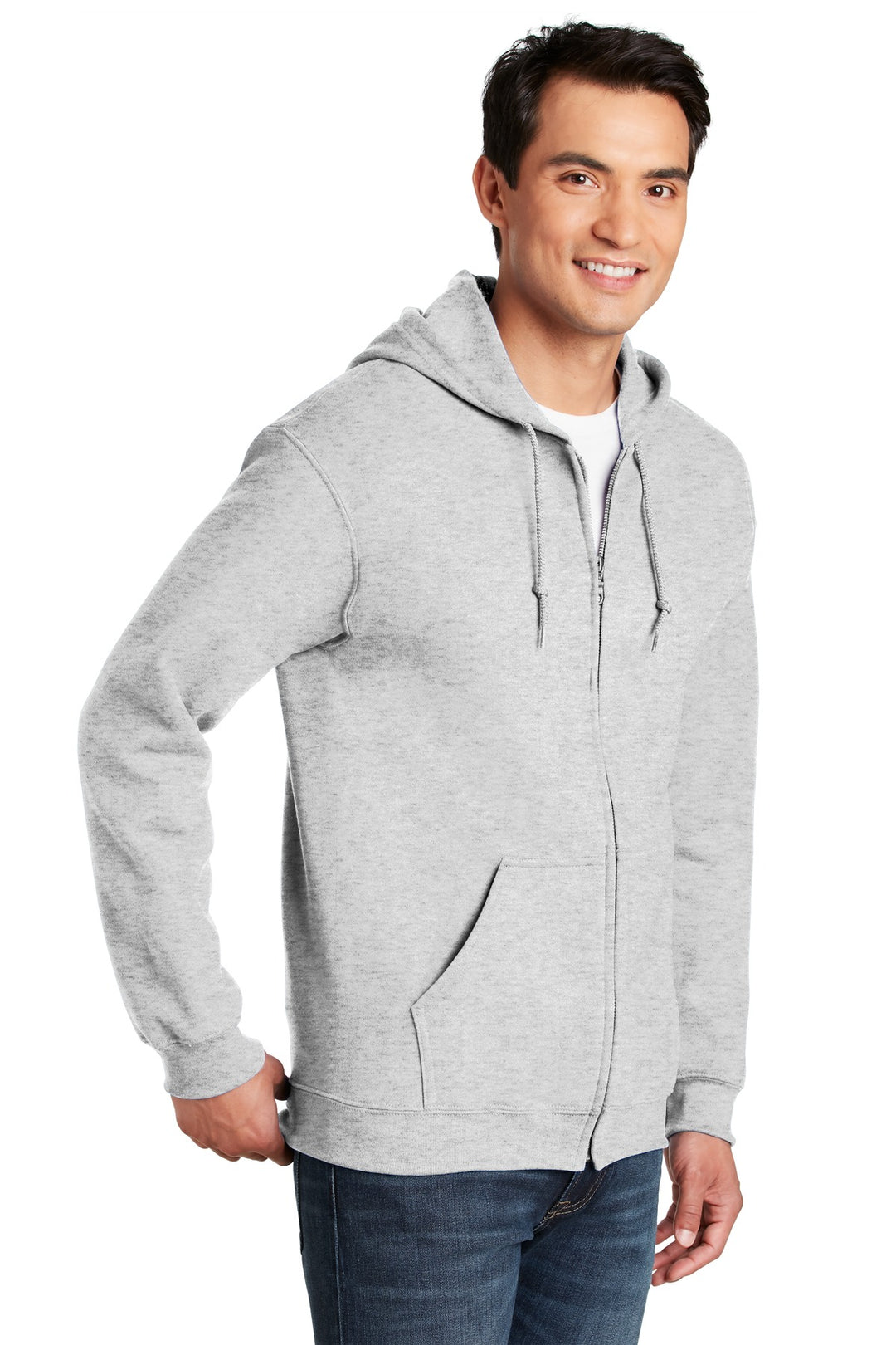 Ash Gildan - Heavy Blend Full-Zip Hooded Sweatshirt. 18600