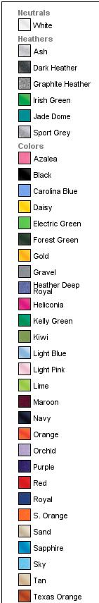 Ash Gildan Youth DryBlend 50 Cotton/50 Poly T-Shirt. 8000B