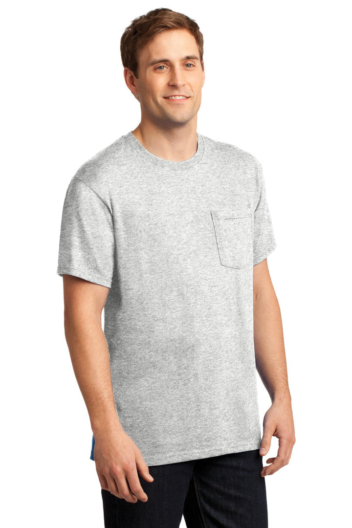 Ash Jerzees - Dri-Power 50/50 Cotton/Poly Pocket T-Shirt. 29MP