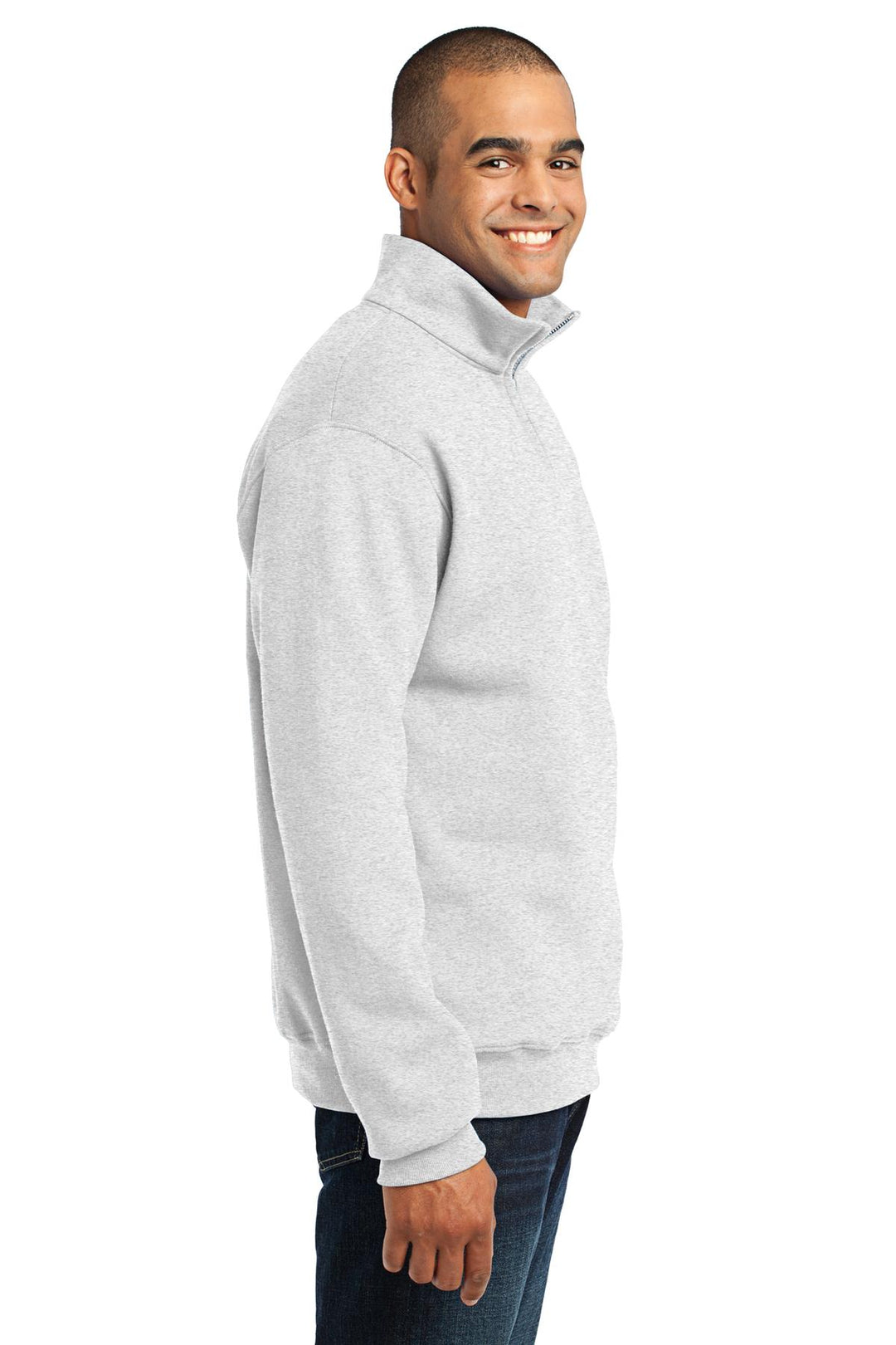 Ash Jerzees - NuBlend 1/4-Zip Cadet Collar Sweatshirt. 995M
