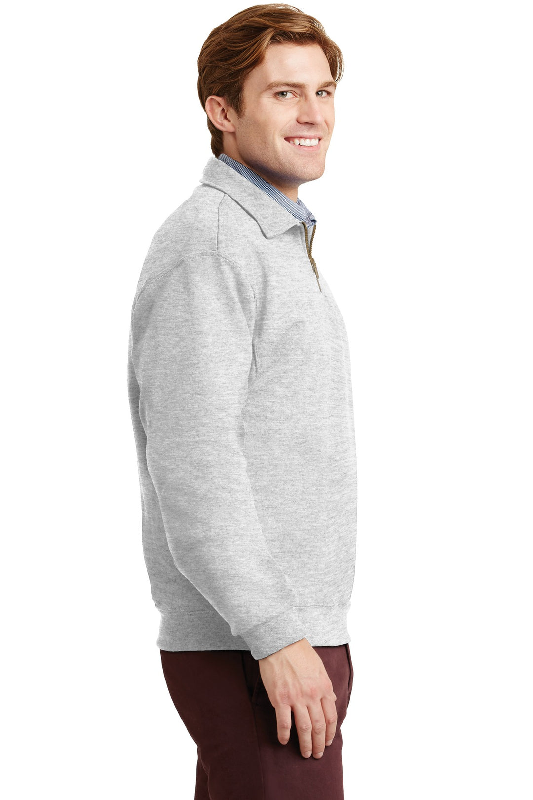 Ash Jerzees Super Sweats NuBlend - 1/4-Zip Sweatshirt with Cadet Collar. 4528M