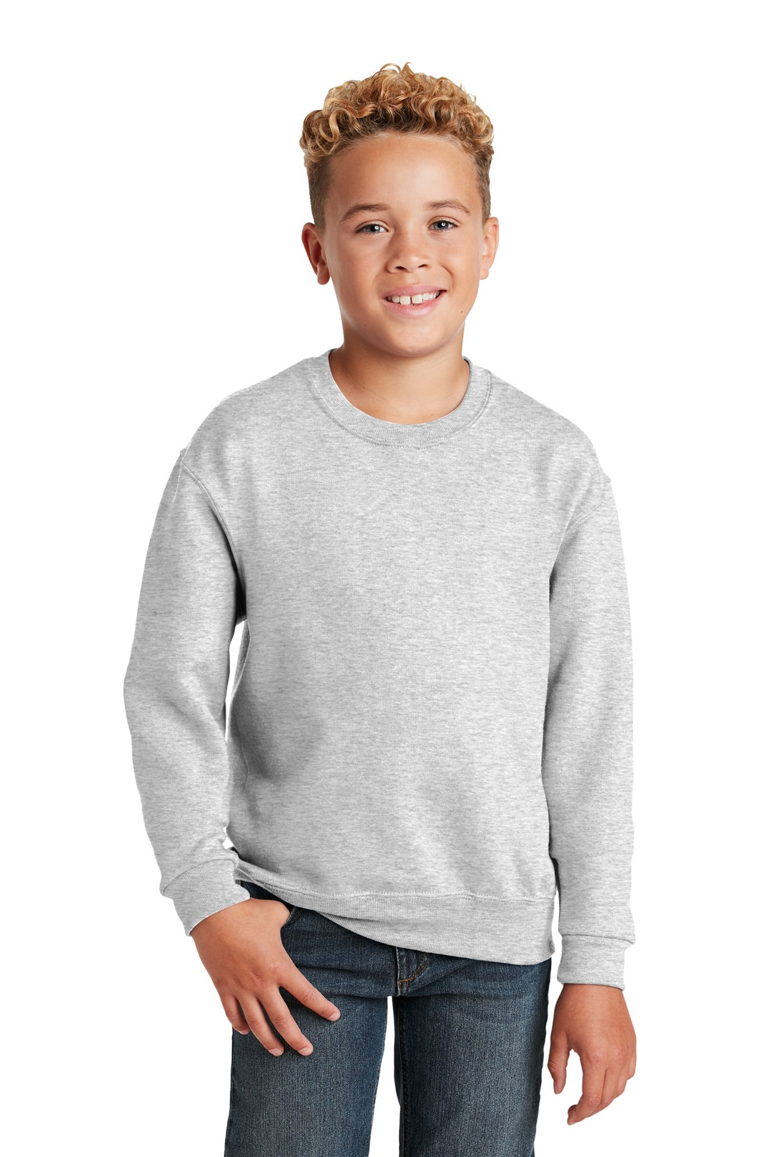 Ash Jerzees - Youth NuBlend Crewneck Sweatshirt. 562B