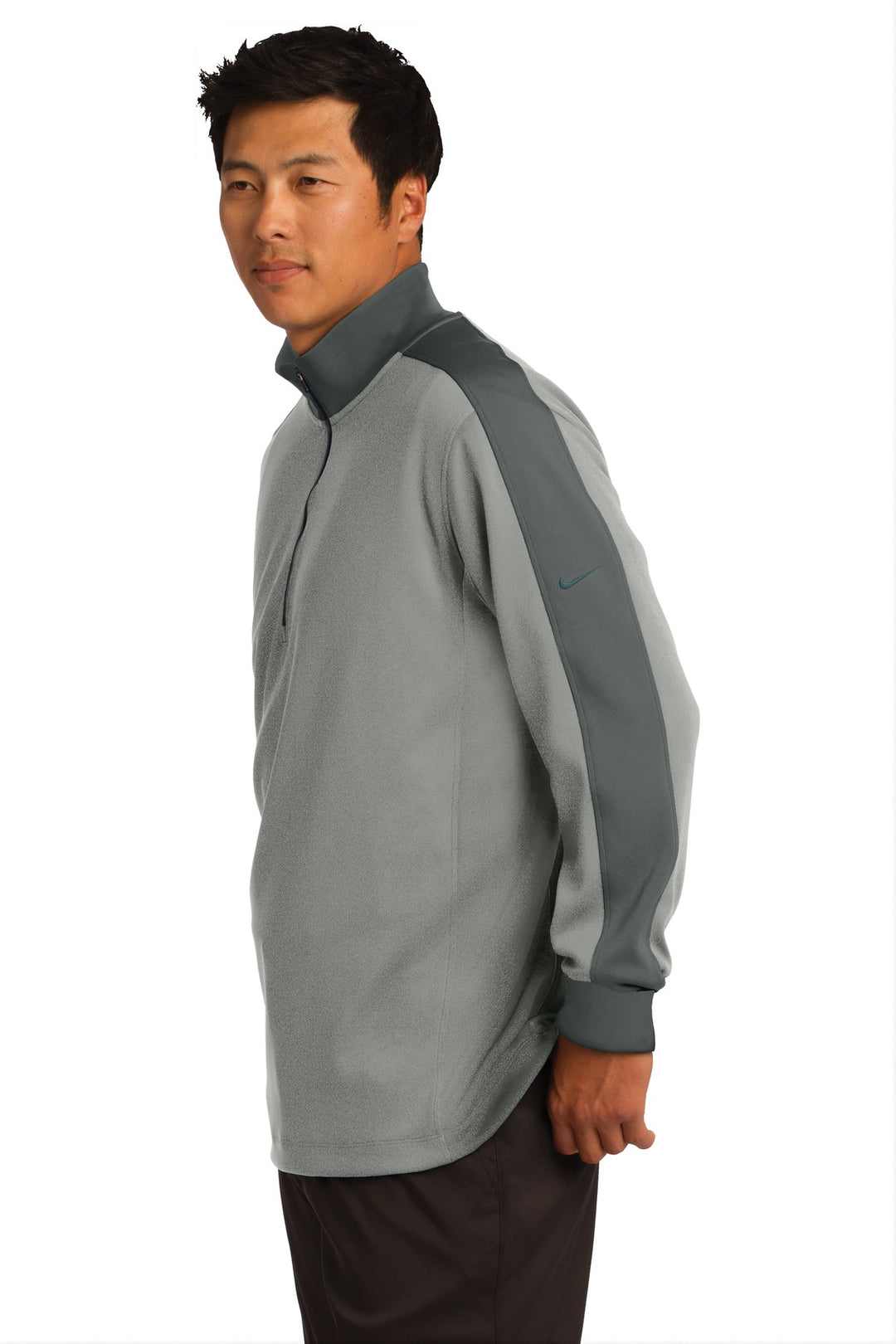 Ath Gy H/Dk Gy Nike Dri-FIT 1/2-Zip Cover-Up. 578673