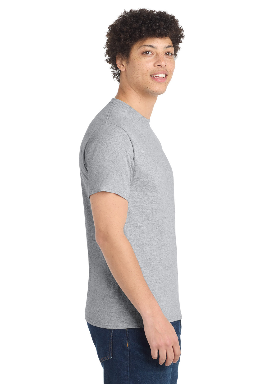 Ath Heather Port & Company - Core Cotton Tee. PC54