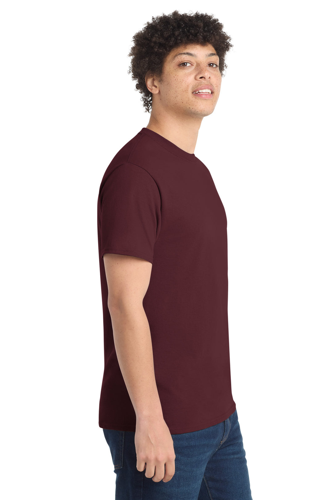 Ath Maroon Port & Company - Core Cotton Tee. PC54