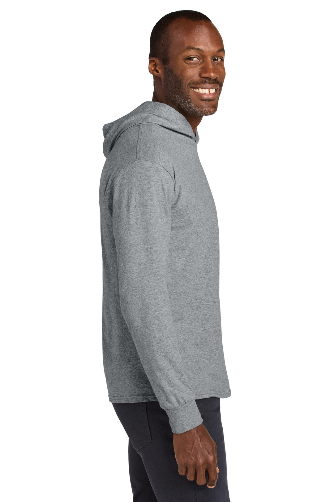 AthlHthr Jerzees Classics Unisex Cotton Long Sleeve Hooded T-Shirt 363LH