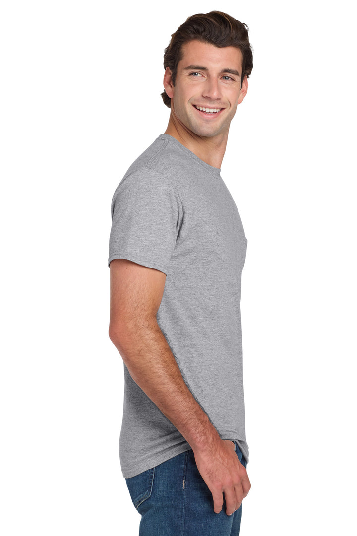 AthlHthr Jerzees - Dri-Power 50/50 Cotton/Poly Pocket T-Shirt. 29MP