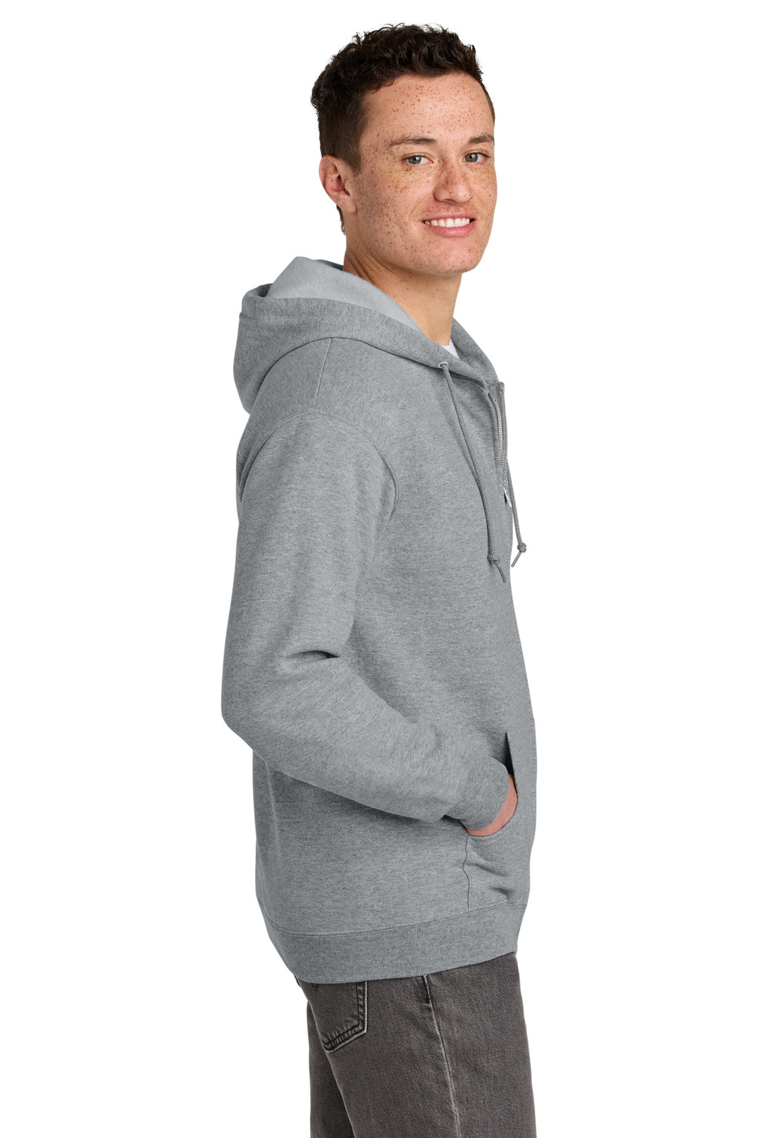 AthlHthr Jerzees - NuBlend Full-Zip Hooded Sweatshirt. 993M