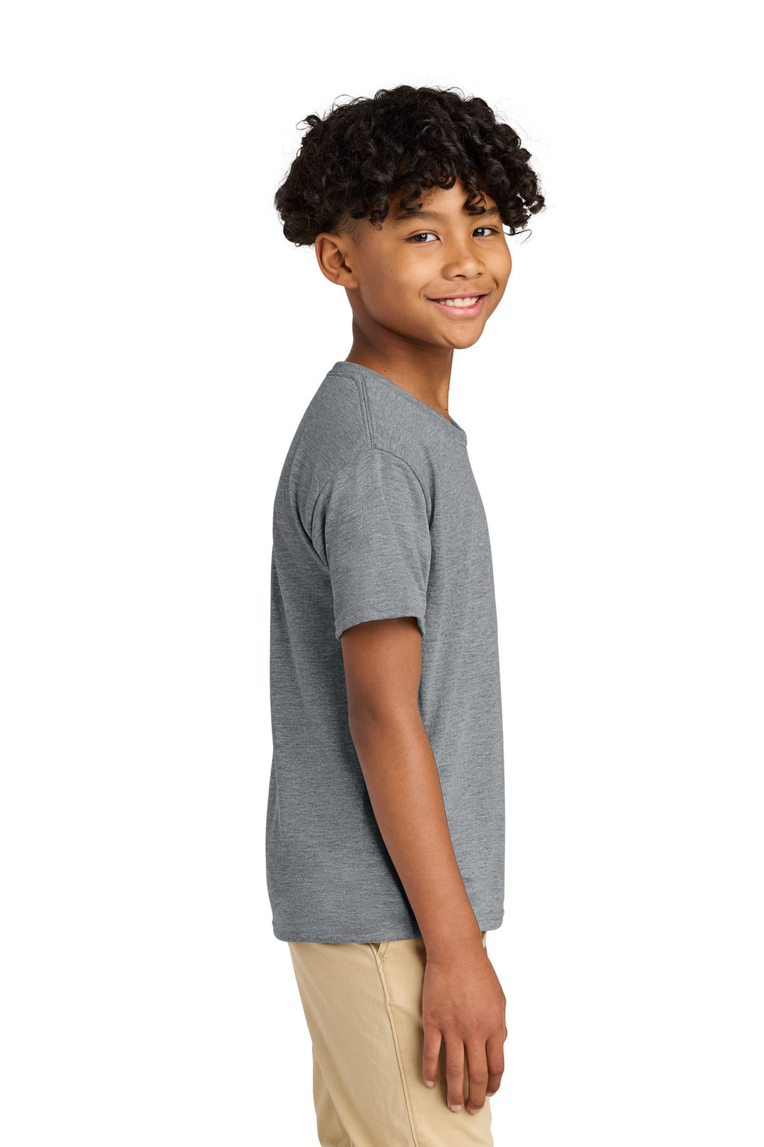 AthlHthr Jerzees Youth Dri-Power 100% Polyester Tee 21B