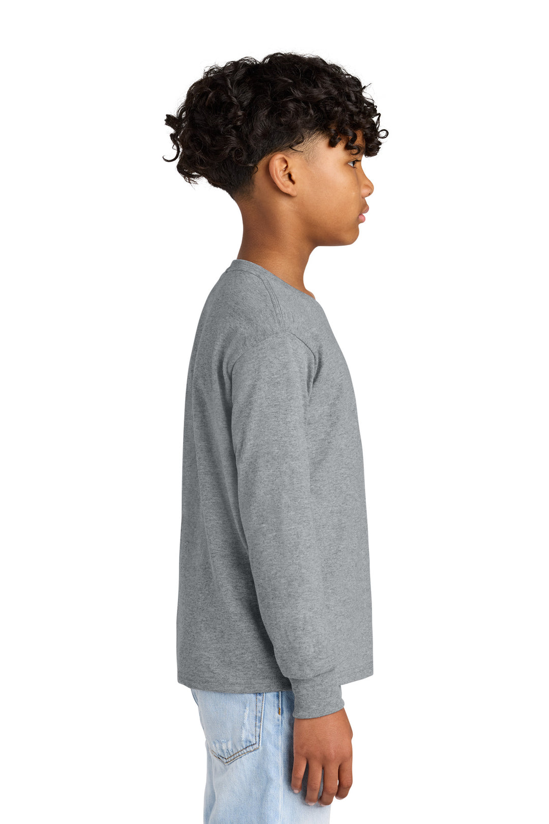 AthlHthr Jerzees Youth Dri-Power 50/50 Cotton/Poly Long Sleeve 29BL