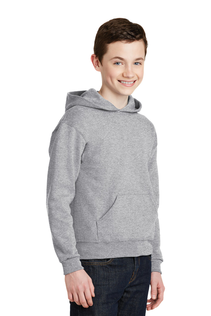 AthlHthr Jerzees - Youth NuBlend Pullover Hooded Sweatshirt. 996Y