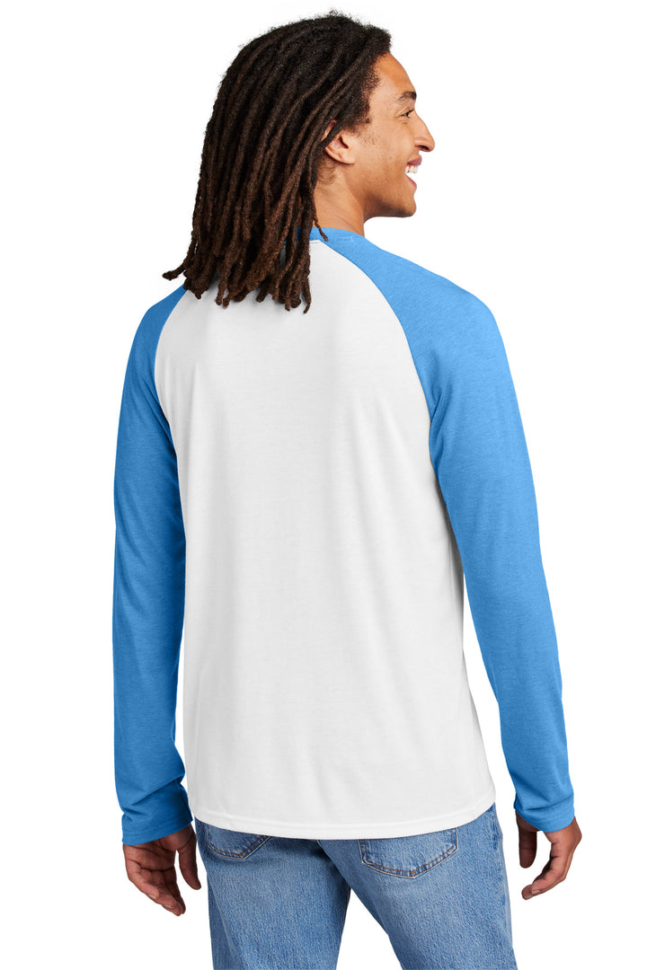 AzrB/BtWht Allmade Unisex Tri-Blend Long Sleeve Colorblock Raglan AL6009