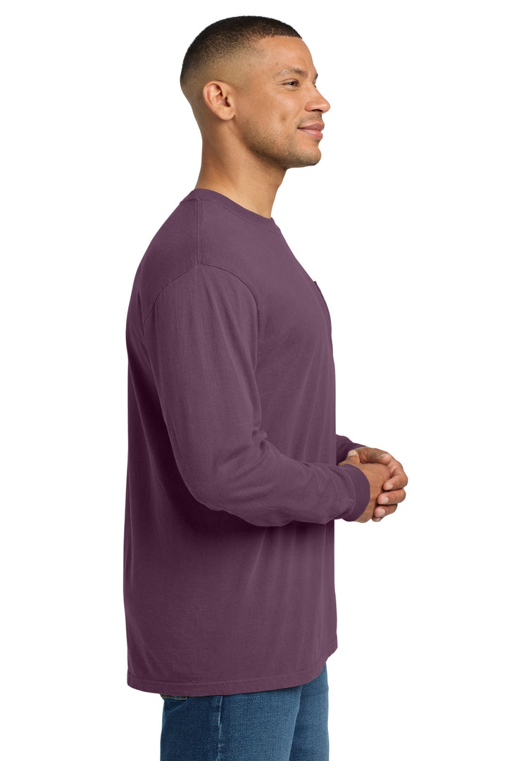 Berry COMFORT COLORS Heavyweight Ring Spun Long Sleeve Pocket Tee. 4410