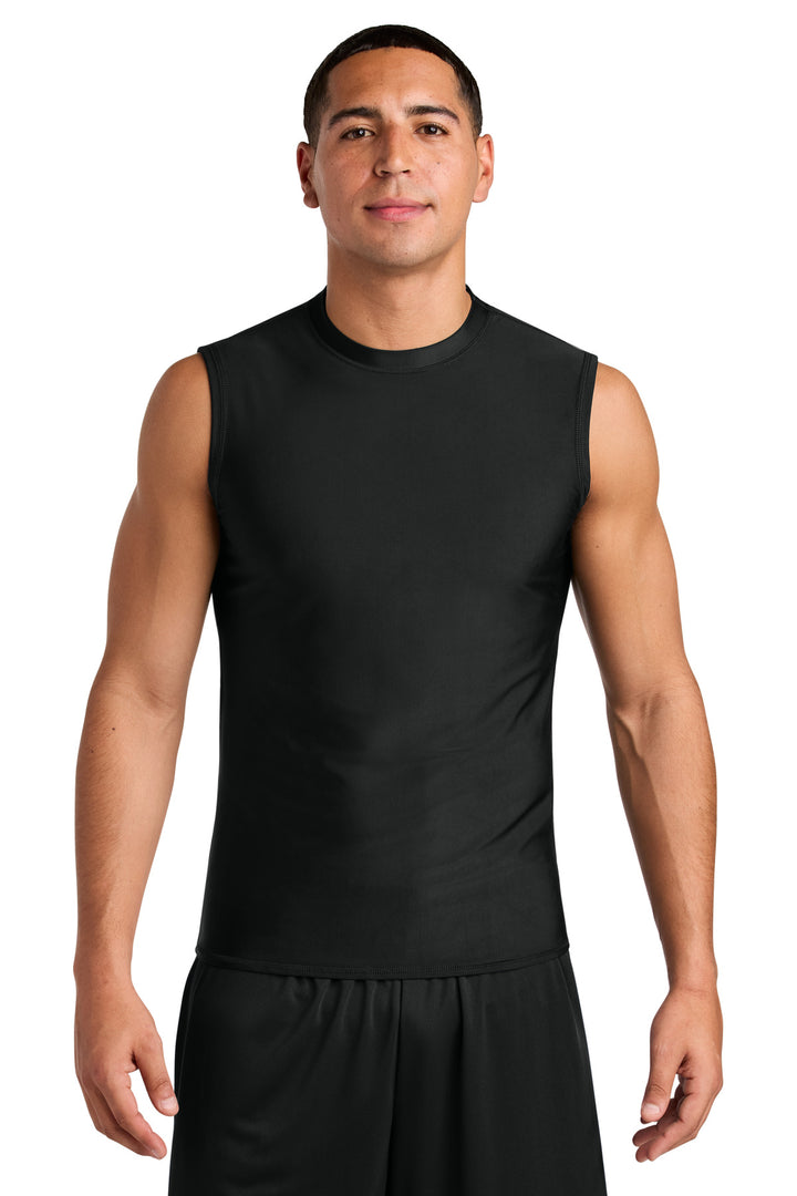 Black A4 Compression Muscle Tee A4N2306
