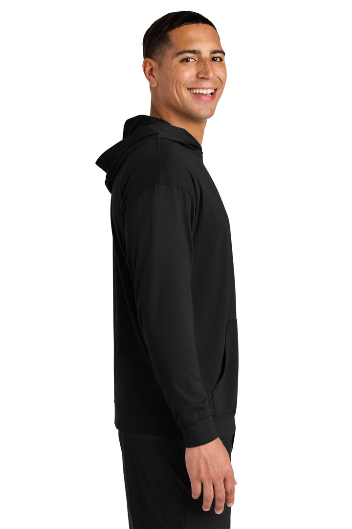 Black A4 Softek Long Sleeve Hooded Tee A4N3528