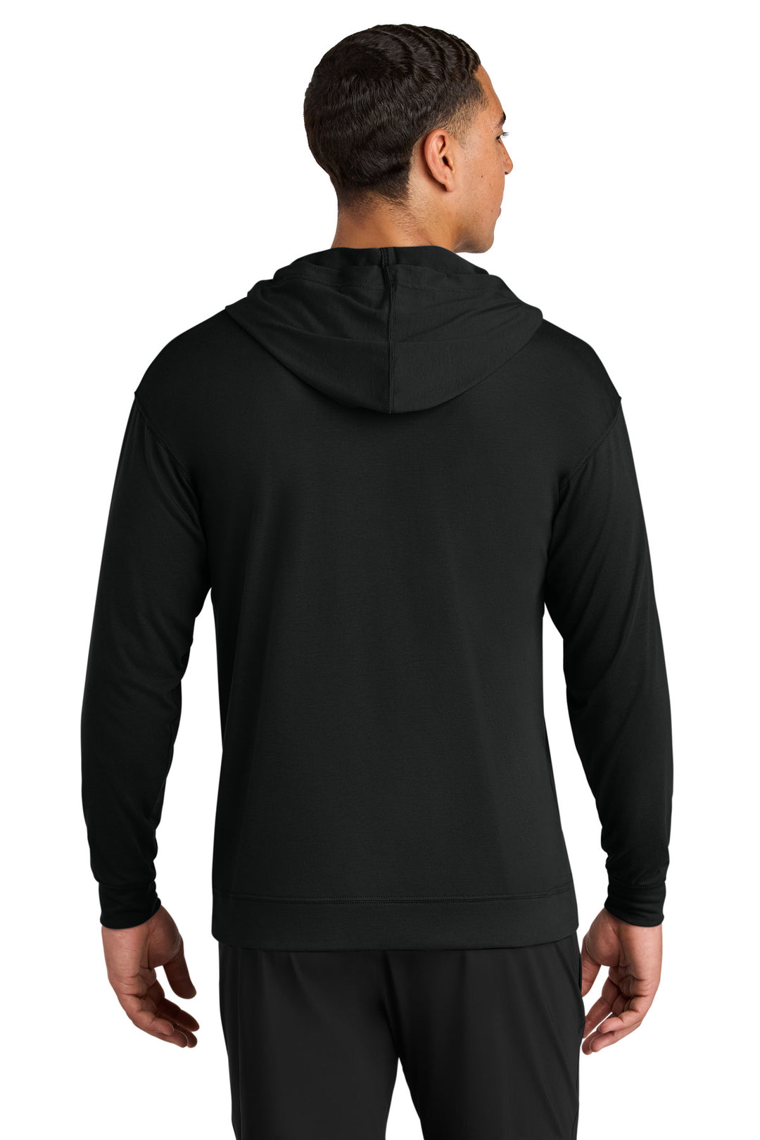 Black A4 Softek Long Sleeve Hooded Tee A4N3528