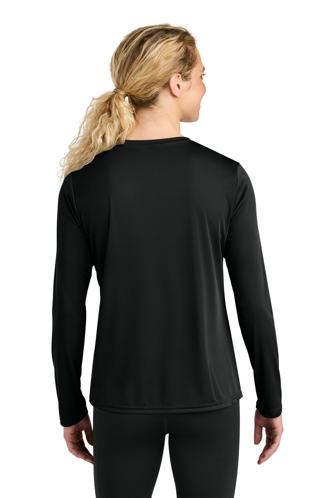 Black A4 Women's Cooling Performance Long Sleeve Tee A4NW3002