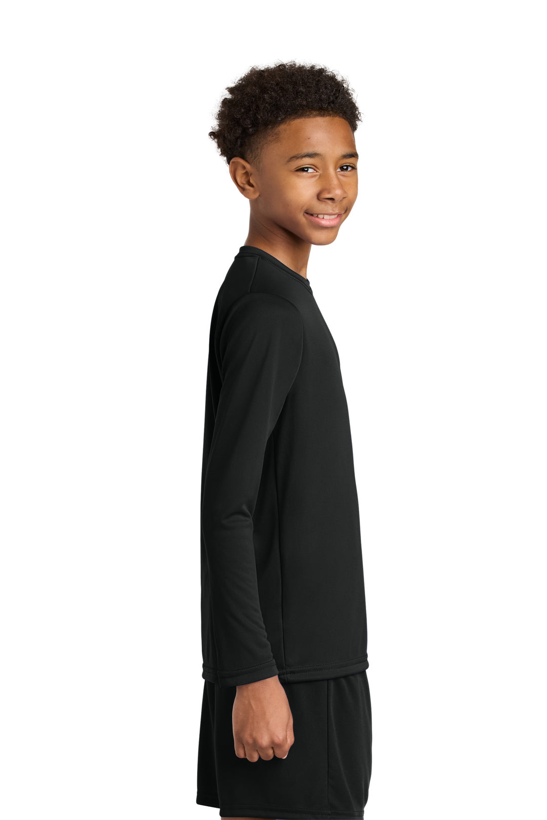 Black A4 Youth Cooling Performance Long Sleeve Tee A4NB3165
