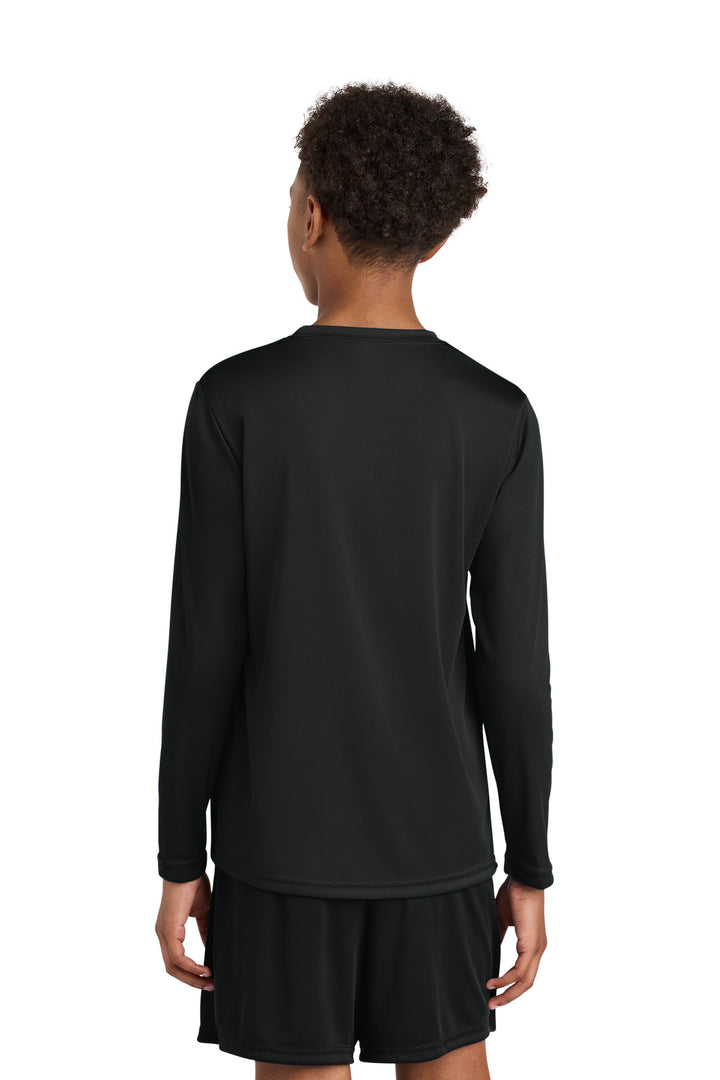 Black A4 Youth Cooling Performance Long Sleeve Tee A4NB3165
