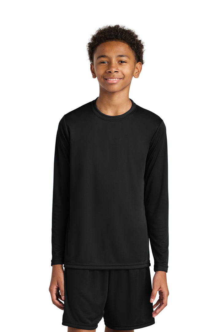 Black A4 Youth Cooling Performance Long Sleeve Tee A4NB3165