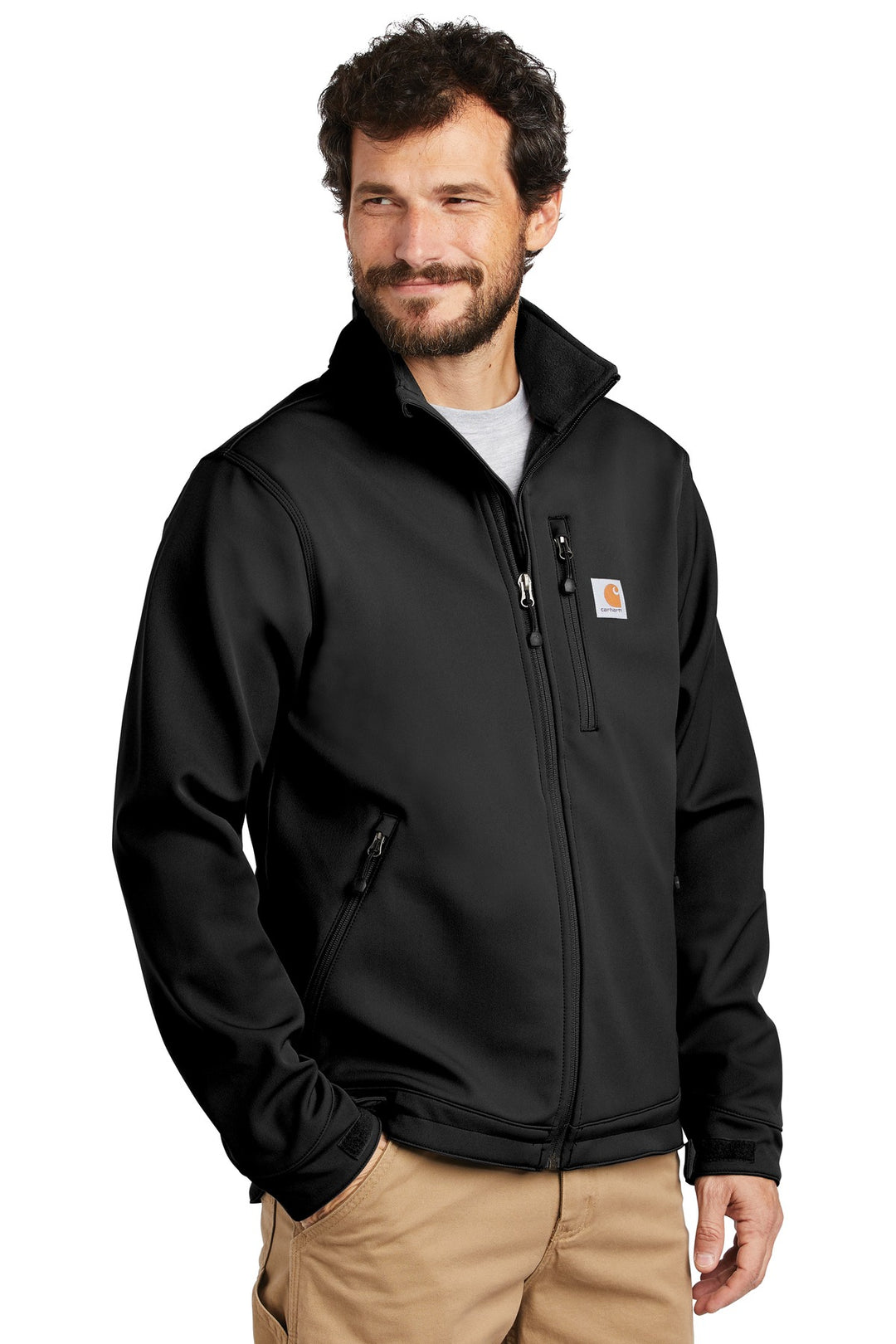 Black Carhartt Crowley Soft Shell Jacket. CT102199