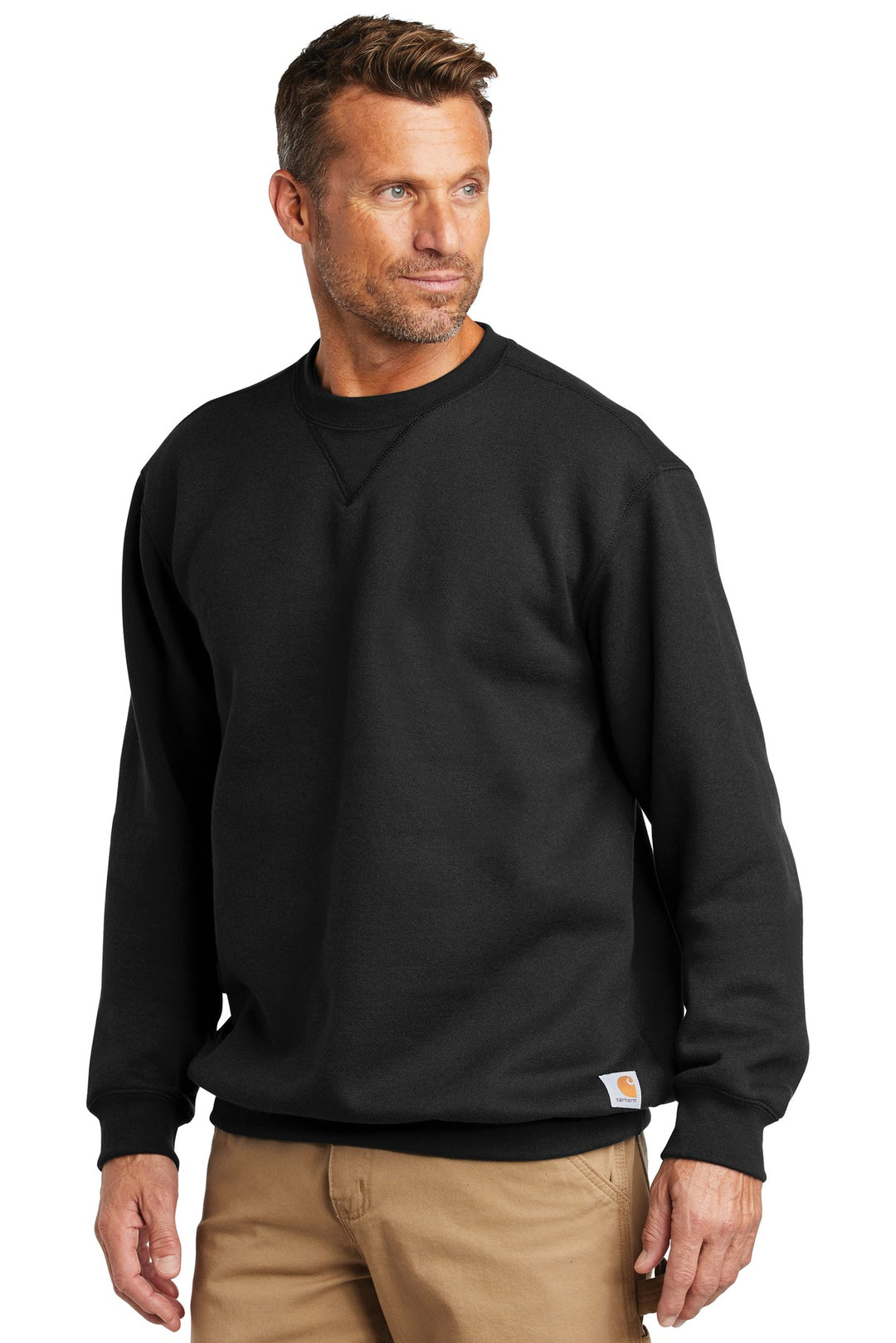 Black Carhartt Midweight Crewneck Sweatshirt. CTK124
