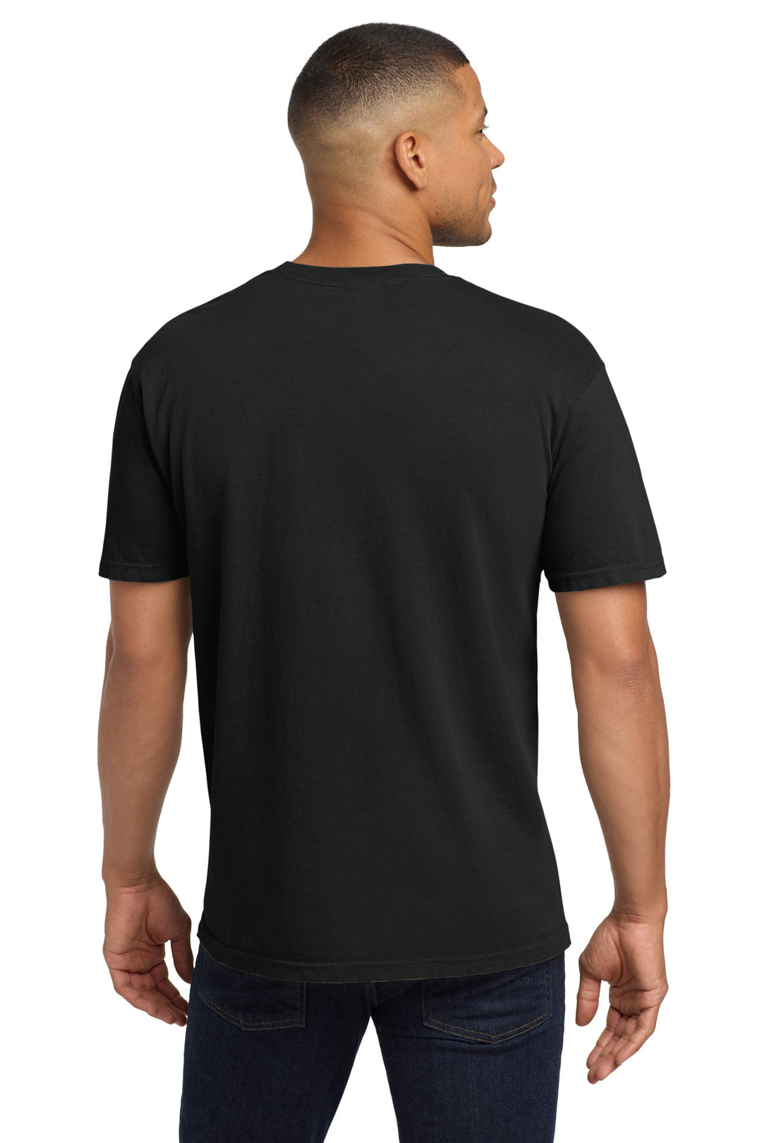 Black COMFORT COLORS Heavyweight Ring Spun Pocket Tee. 6030