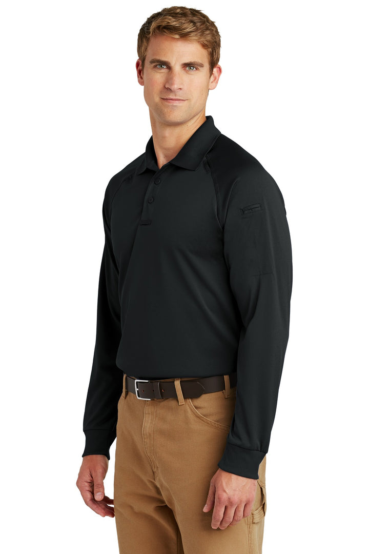 Black CornerStone - Select Long Sleeve Snag-Proof Tactical Polo. CS410LS