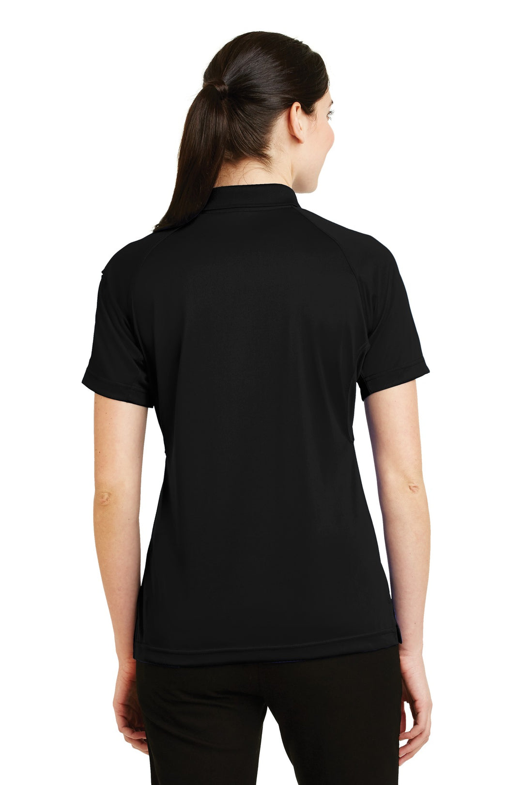 Black CornerStone Women's Select Snag-Proof Tactical Polo. CS411