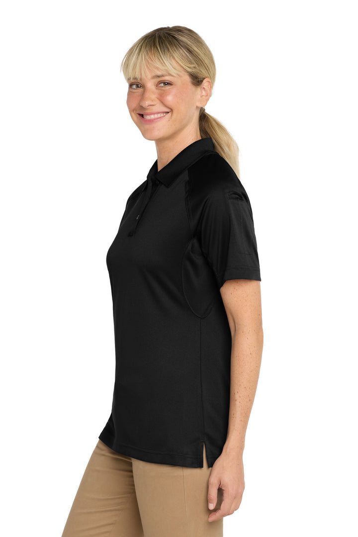 Black CornerStone Women's Select Snag-Proof Tactical Polo. CS411