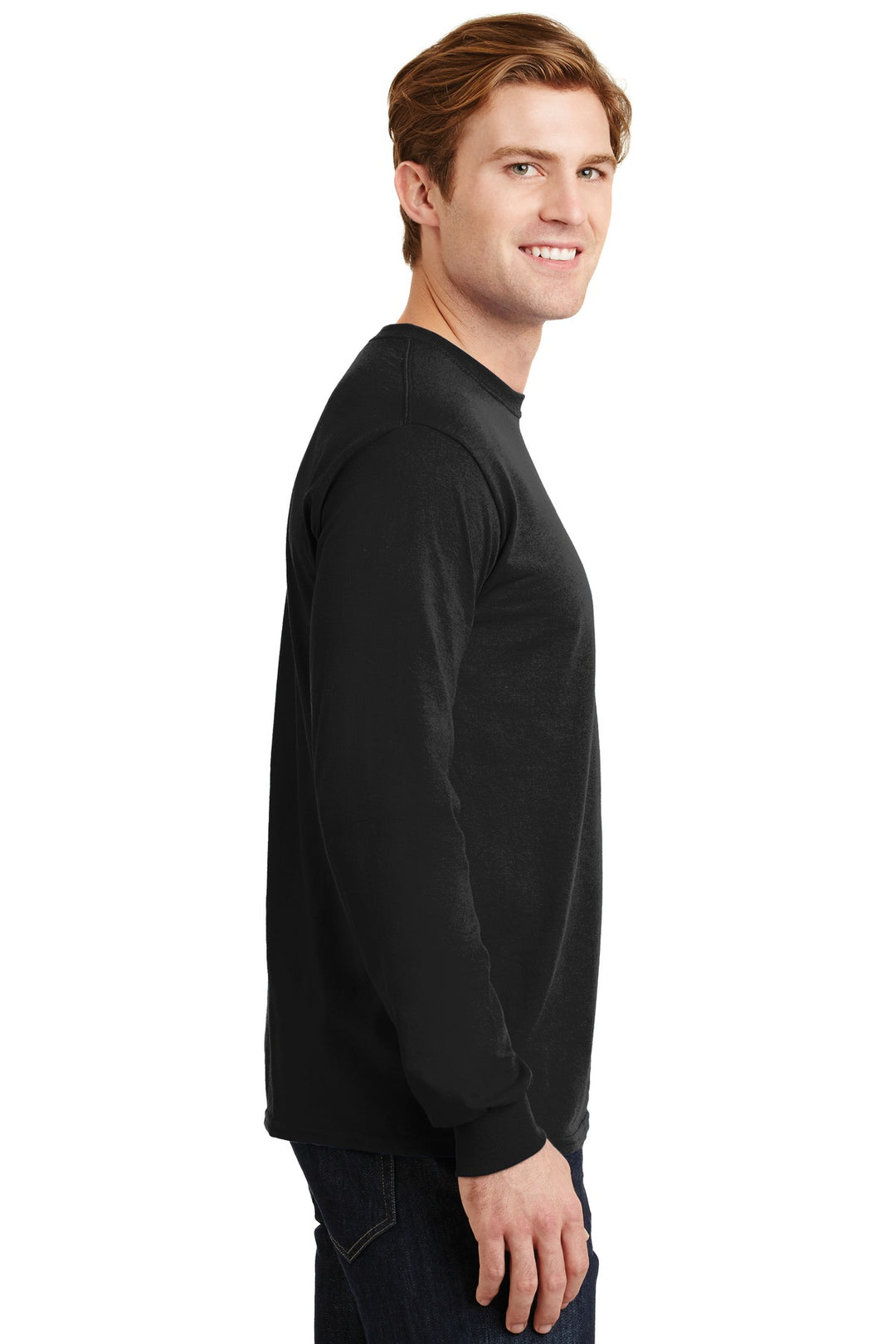 Black Gildan - DryBlend 50 Cotton/50 Poly Long Sleeve T-Shirt. 8400