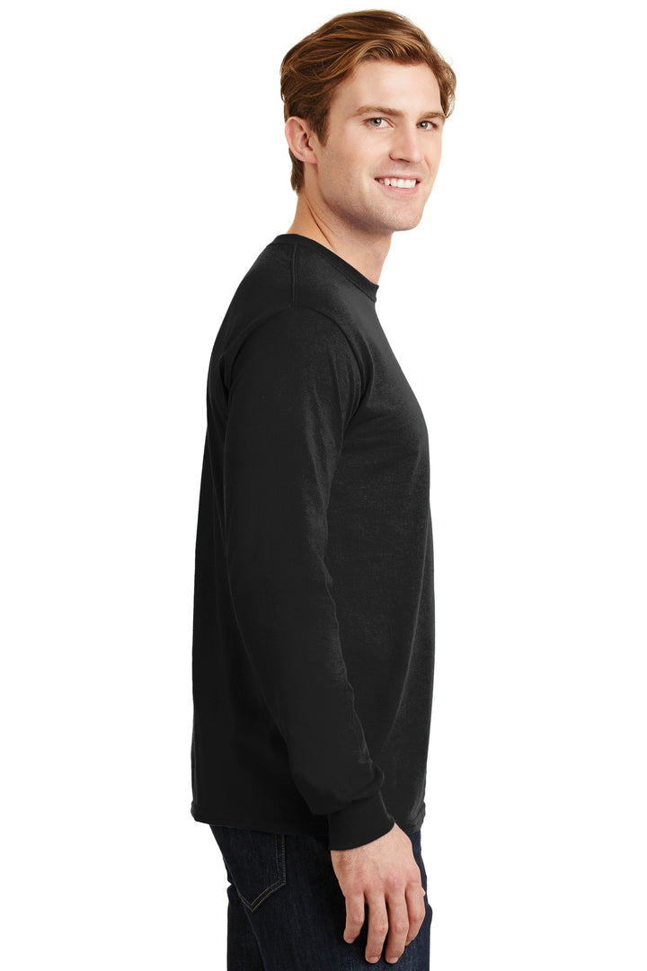 Black Gildan - DryBlend 50 Cotton/50 Poly Long Sleeve T-Shirt. 8400