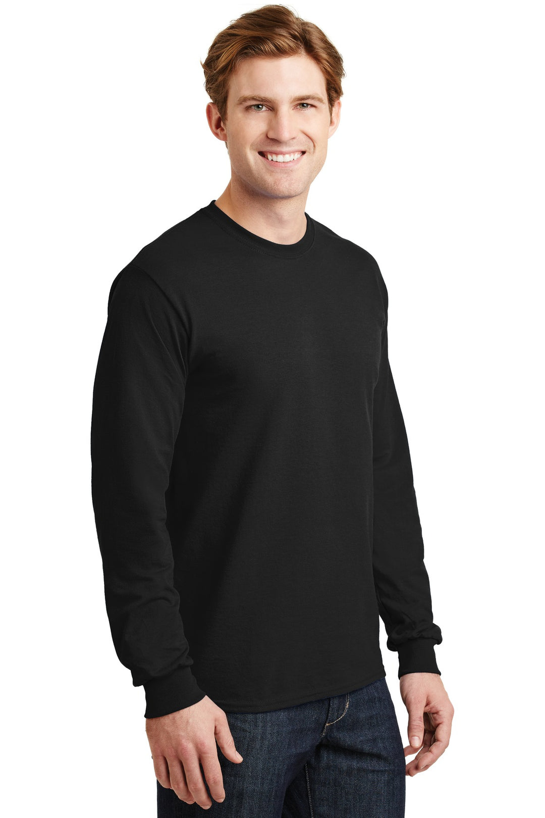 Black Gildan - DryBlend 50 Cotton/50 Poly Long Sleeve T-Shirt. 8400