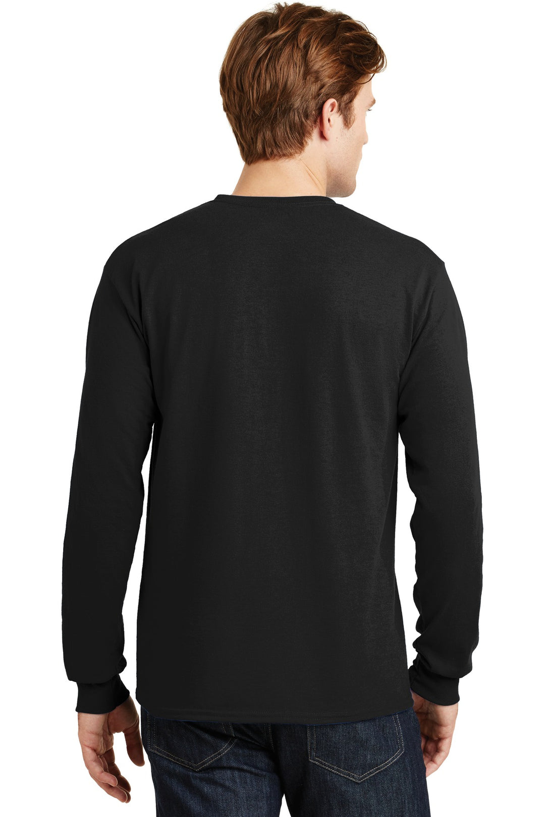 Black Gildan - DryBlend 50 Cotton/50 Poly Long Sleeve T-Shirt. 8400